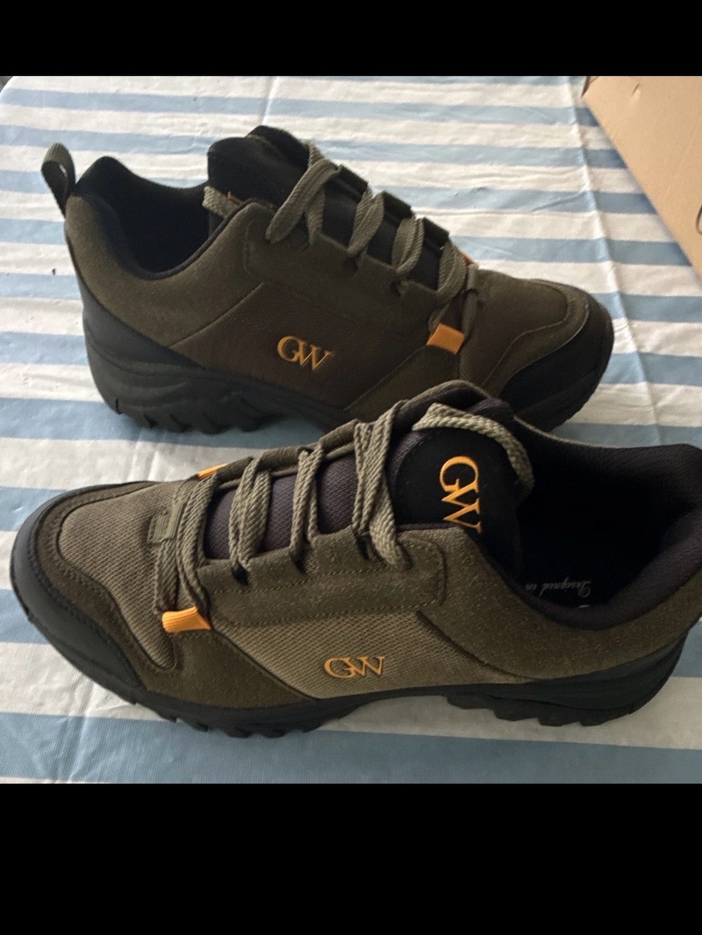 G-West Mens Olive Green Athletic Running Shoes Size 9 Womens 10.5 GWM10017